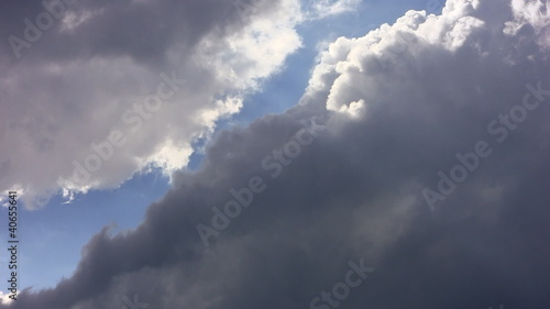 Two clouds moves to each other to become one