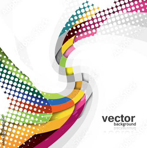 Abstract new rainbow Vector Wave design
