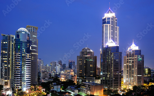 Night view of Bangkok photo