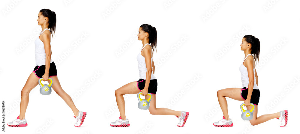 Fototapeta premium Kettlebell dumbell exercise