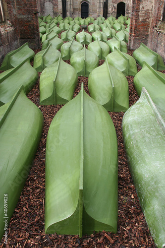 Fotografie Row Boats Installation