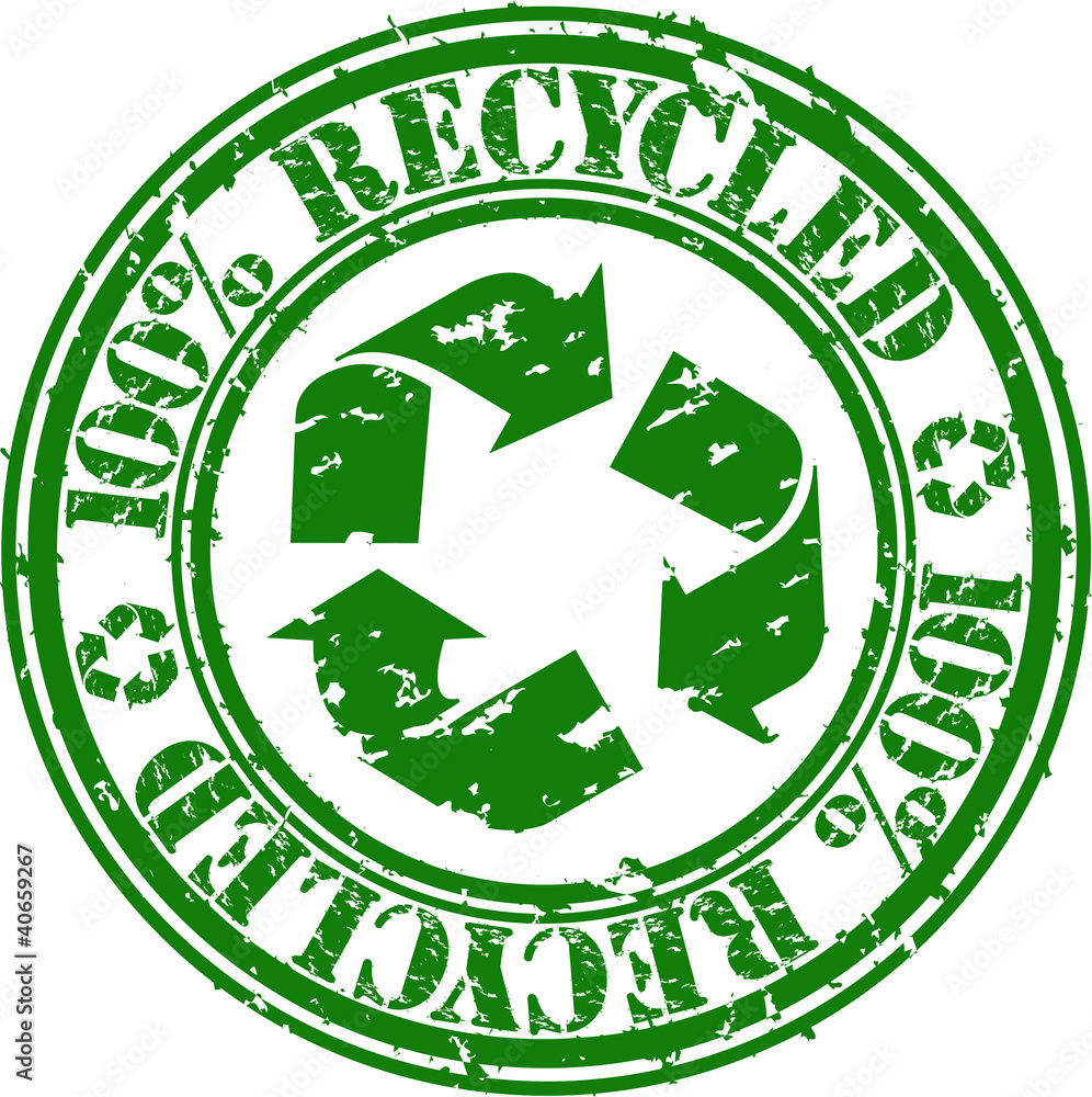 Grunge 100 percent recycle rubber stamp, vector illustration Grunge 100 percent recycle rubber stamp, vector illustration