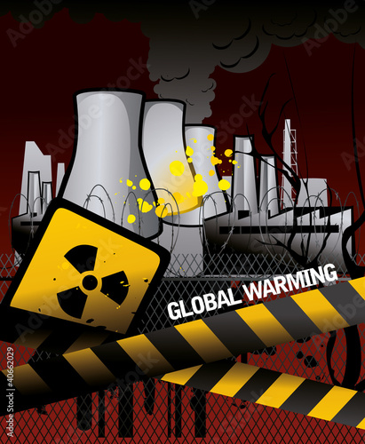 calentamiento global en vector
