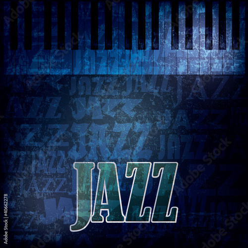 abstract grunge background with word jazz