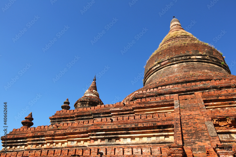 Ancient brick pagoda or temple in Bagan, Myanmar