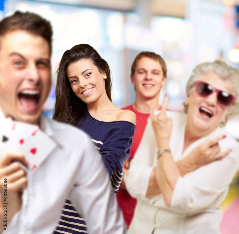 people group having fun and gesturing indoor people group having fun and gesturing indoor