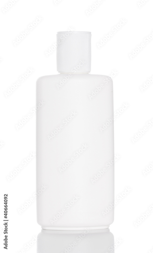 White plastic bottle isolated on white White plastic bottle isolated on white