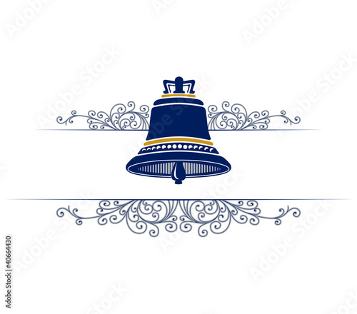 bell engraving with pattern