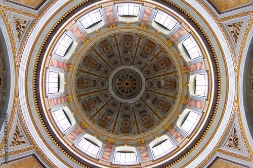 Inside view of the dome of the Esztergom Basilica.