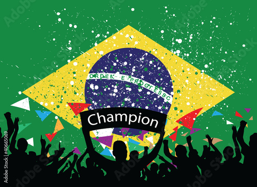 crowd cheer Brazil