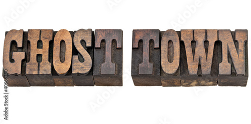 ghost town in western style type