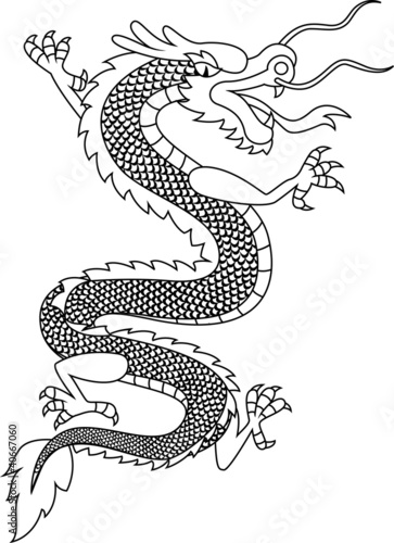 Chinese dragon tattoo