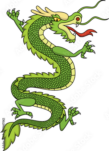 Green chinese dragon