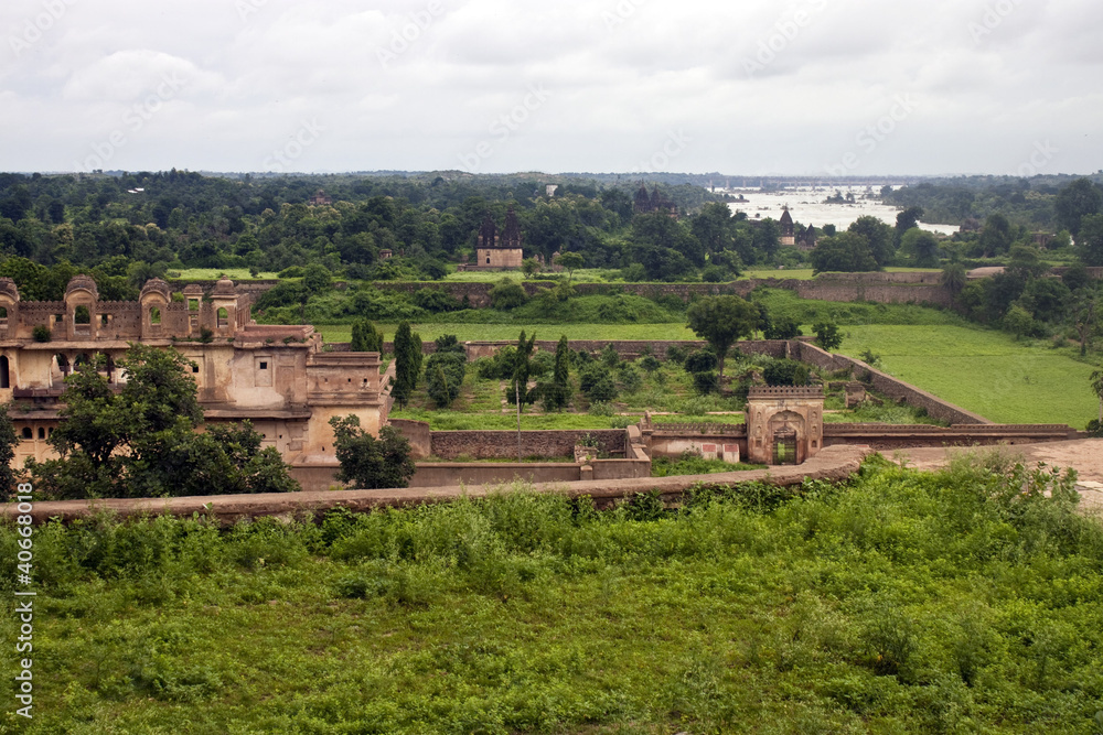 Old palace in Orchha, India