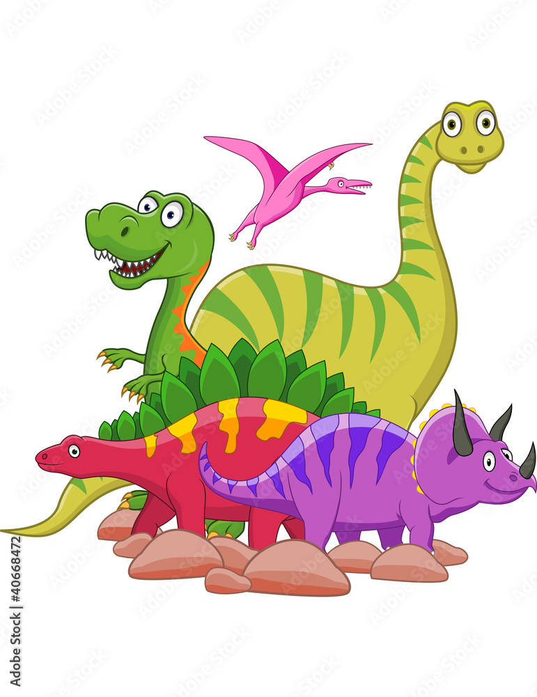 Naklejka premium Dinosaur cartoon