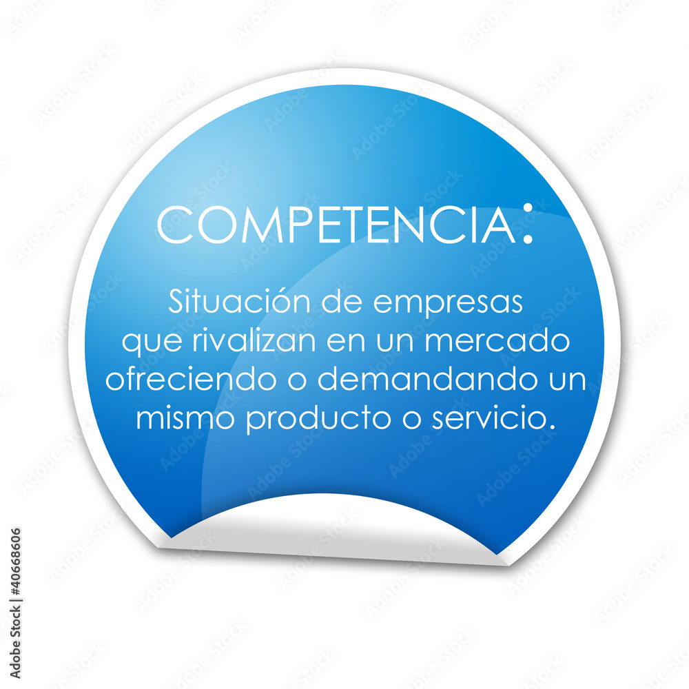 Pegatina definicion COMPENTECIA con reborde Pegatina definicion COMPENTECIA con reborde