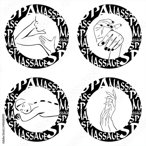 Stamp massage, spa, hand cream, manicure