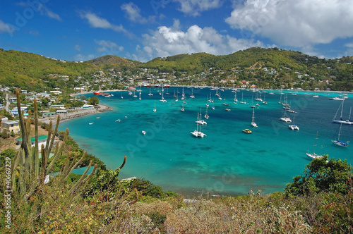 View of Admiralty Bay from Hamilton Fort on Bequia Island