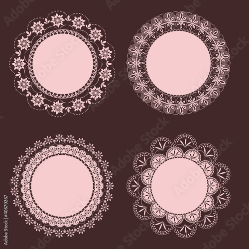 set_frame_floral_vintage