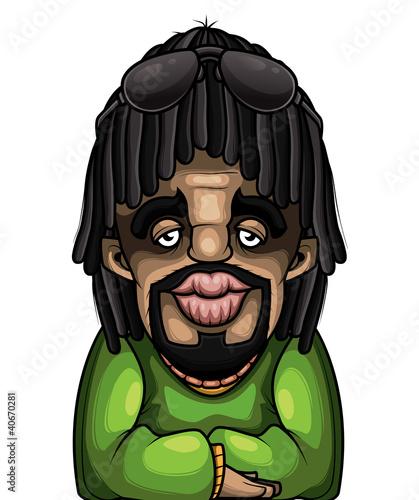 Bored afro american man