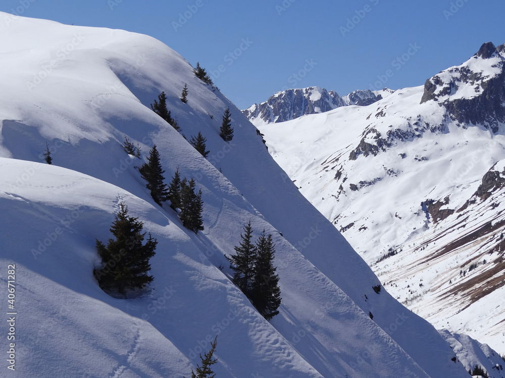 Paysage des Alpes, en hiver