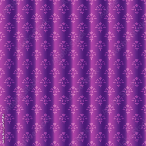 Curtain imitation with floral pattern