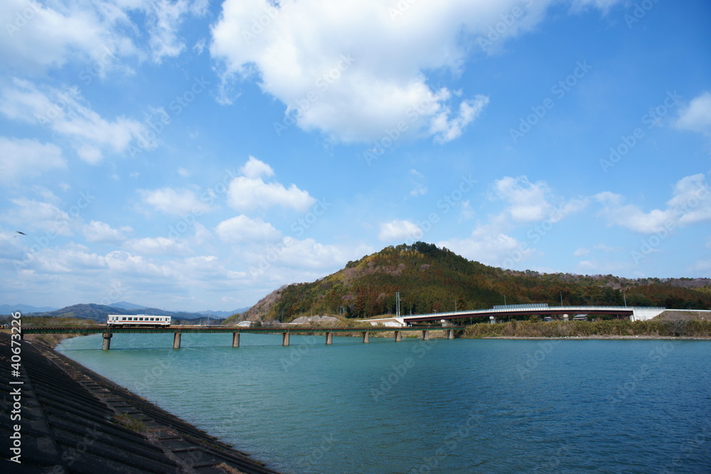 櫛田川と紀勢本線