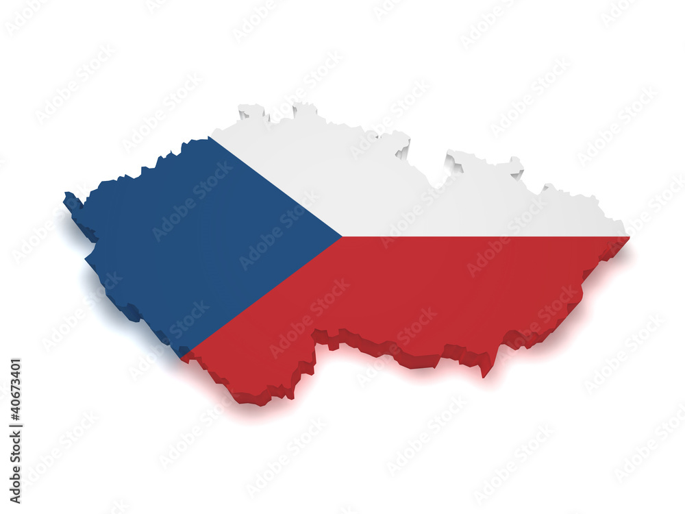 Czech Republic Map 3d Shape