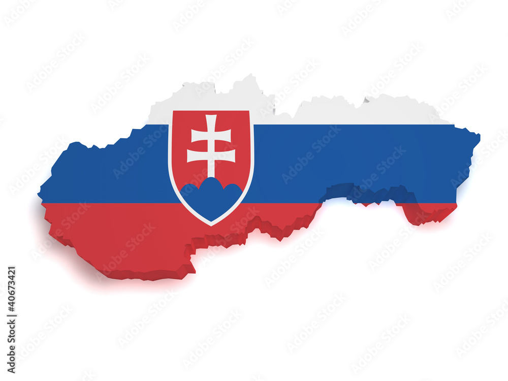 Slovakia Map 3d Shape