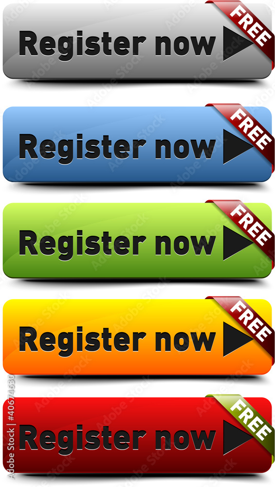 Fototapeta premium Register now button