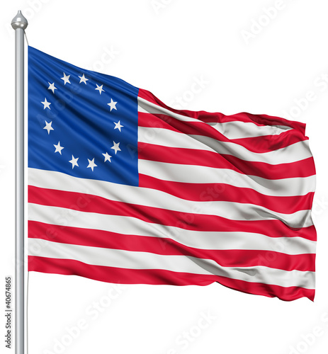 Waving Flag of Betsy Ross