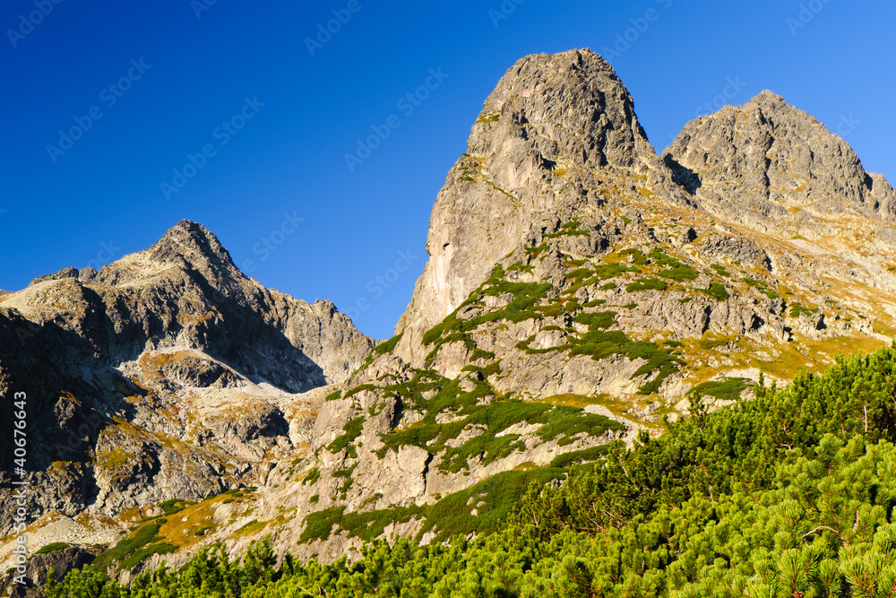 Autumn landscape of High Tatra Mountains