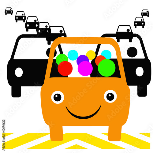 colorful carpool