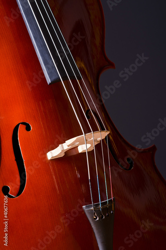 Music Cello in the dark room