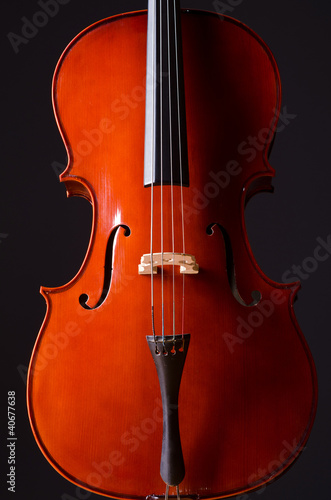 Music Cello in the dark room