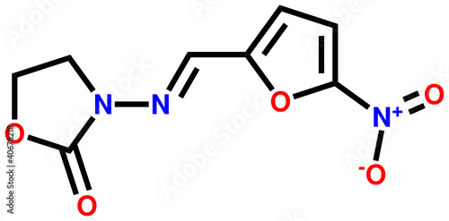 Antibacterial furazolidone structural formula