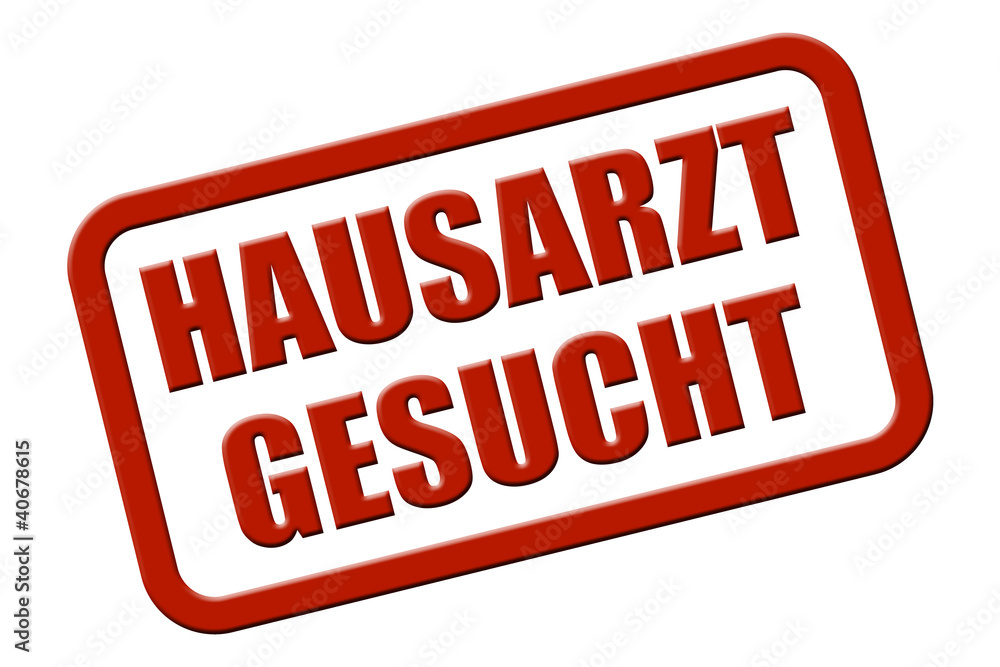 Stempel rot rel HAUSARZT GESUCHT Stempel rot rel HAUSARZT GESUCHT
