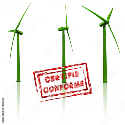 certificat de confomité pour éoliennes