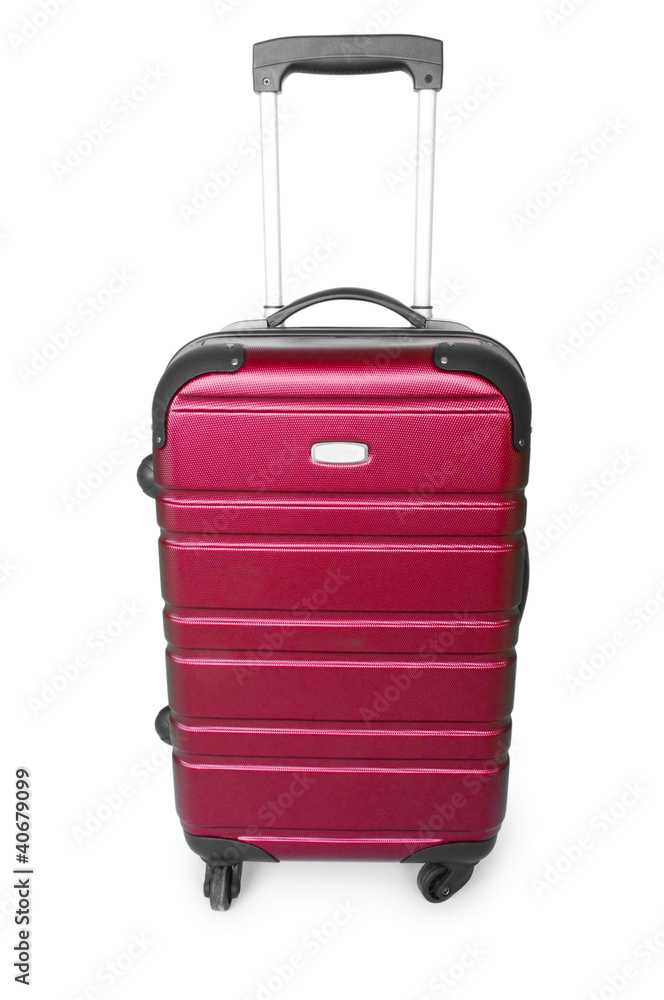 Luggage concept with case on the white Luggage concept with case on the white