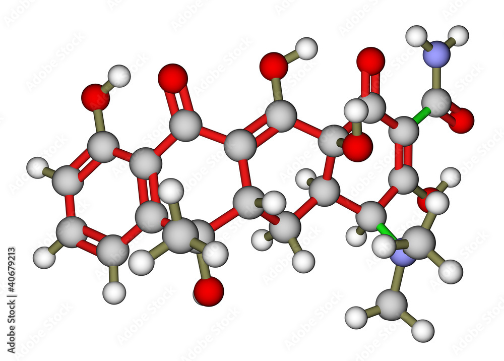 Antibiotic tetracycline molecular structure Antibiotic tetracycline molecular structure