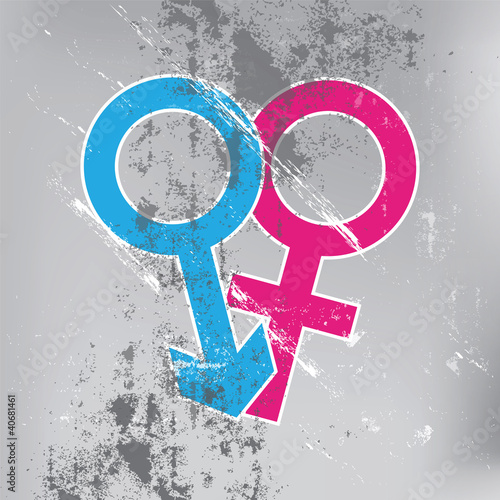 sex symbol on grunge wall