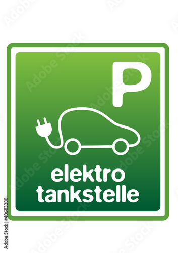 elektro tankstelle schild