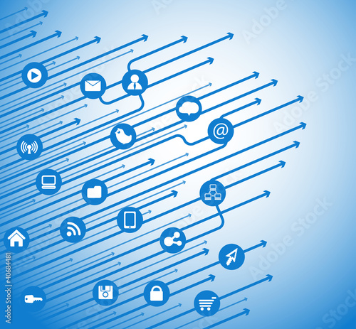 Modern social media abstract scheme