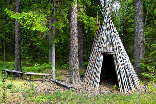 Εκτύπωση καμβά restcabin in forest