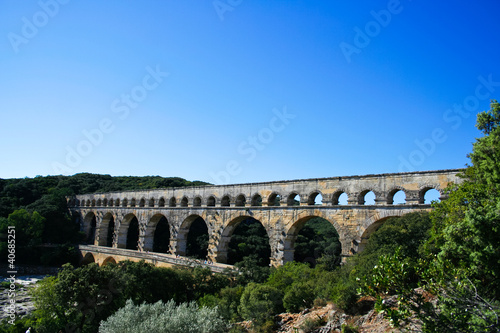 Pont du Gard - Roman aqueduct in southern France near Nimes.