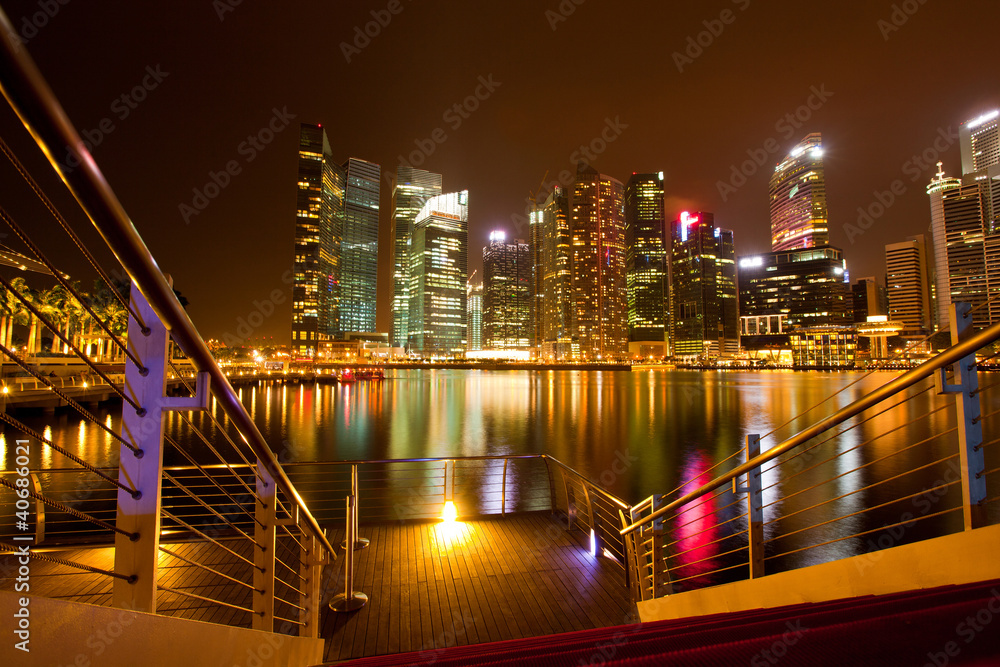 Fototapeta premium Singapore in the night time
