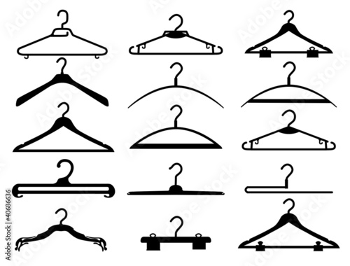 The black clothes rack silhouettes