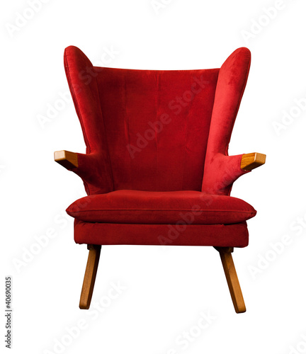 Old vintage red chair