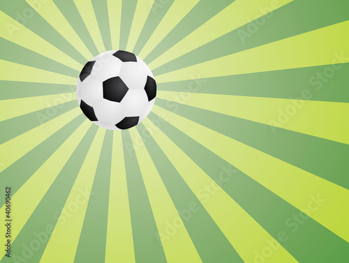 abstract green background with soccer ball vector illustration