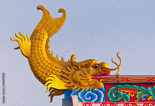 Dragon fish statue